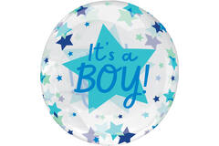 Crystal Clearz™ - Transparent - Stars "It's a Boy!" - 40 x 40 cm